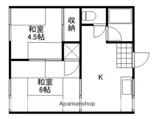 清水コーポA【3号室】の間取り