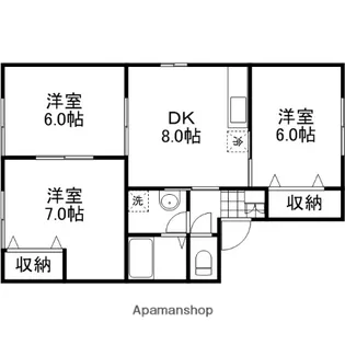 グランヴィラージュ A棟【102号室】の間取り