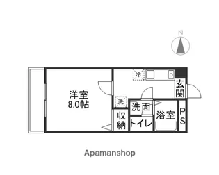 メゾンシャルマン【101号室】の間取り