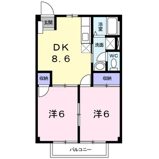 ひまわりA【1階】の間取り
