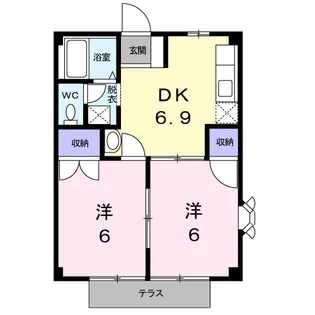 ニューシティハピネス【1階】の間取り