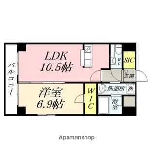 ハートフル医大前【6階】の間取り