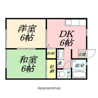 八幡第一コーポ 【1階】の間取り
