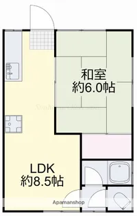 中井コーポB【1階】の間取り