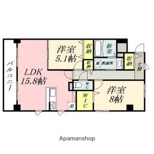 リッチ・クレールマンション【6階】の間取り