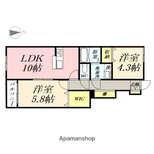 リバーサイド東畦 C棟【1階】の間取り