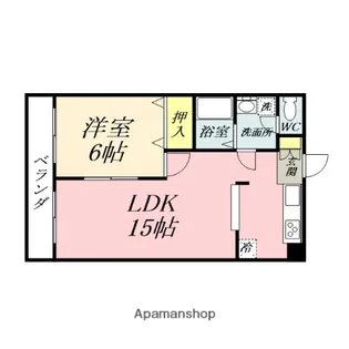 1LDKの間取り画像