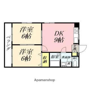 2DKの間取り画像