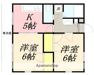 パルフィオーレF【105号室】の間取り