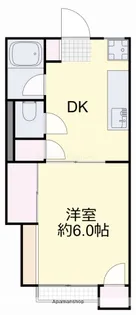 コーポリバーサイド【2階】の間取り