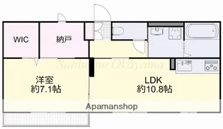 レインボー清風【1階】の間取り