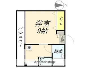 ラ・メール撫川【201号室】の間取り