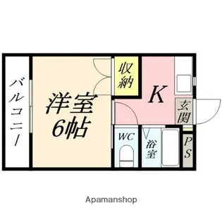 リトルハイム青江Ⅱ【3階】の間取り