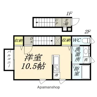 セイシン三門【2階】の間取り