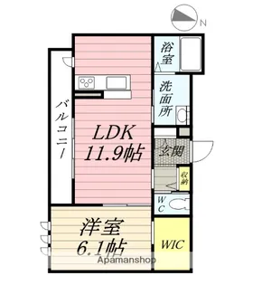 シャーメゾンガーデンズ上中野【2階】の間取り