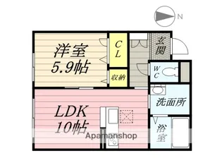 ヴィラ市久【1階】の間取り