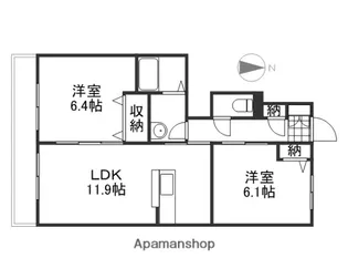 シャーメゾン シエル【1階】の間取り
