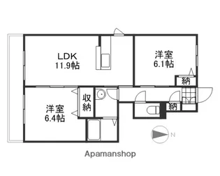 シャーメゾン シエル【1階】の間取り