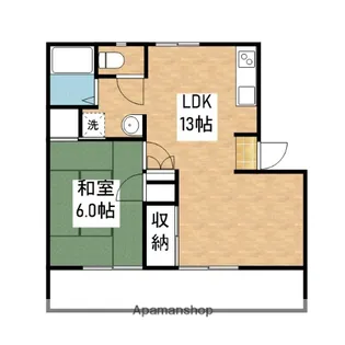 レインボーハイツ今 B【1階】の間取り
