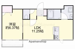 ロジュマン大供【1階】の間取り