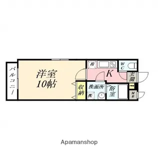 1Kの間取り画像