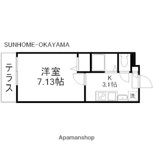 ウェーブレジデンス北長瀬【3階】の間取り