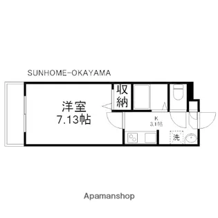ウェーブレジデンス北長瀬【1階】の間取り