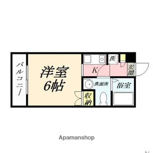 シャインブライト北方【1階】の間取り