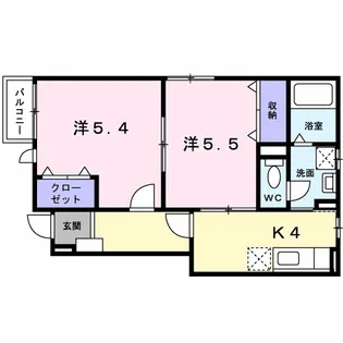 ヴィラ・フォンティーヌ【1階】の間取り