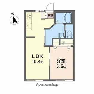 サンディスク米山 C棟【1階】の間取り