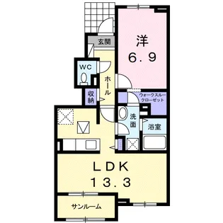 フェリオ Ⅱ【1階】の間取り