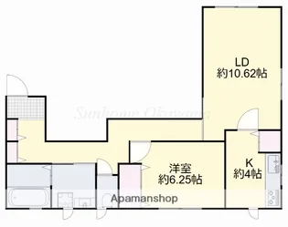 1LDKの間取り画像