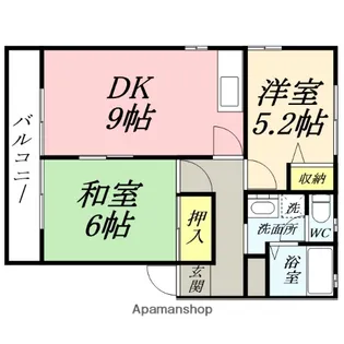 イスタナ・イマオカD【201号室】の間取り