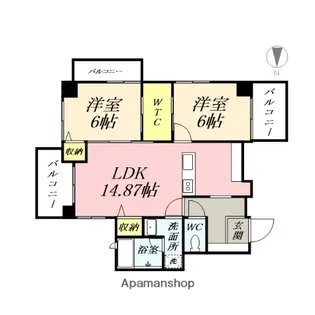 アーバンパレス田町【7階】の間取り