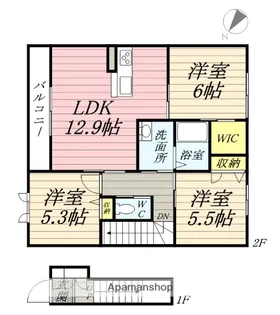 シャーメゾン小山【2階】の間取り