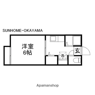コーポ下伊福2【1階】の間取り