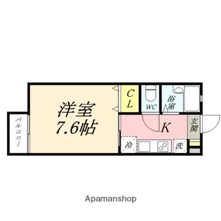 BASE TAMA【203号室】の間取り