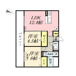 ゼンティール川崎地【2階】の間取り