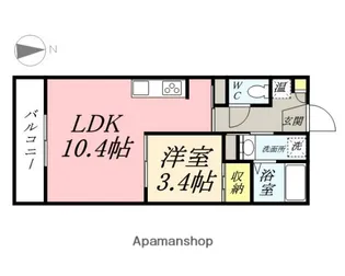 アリビオ富田【4階】の間取り