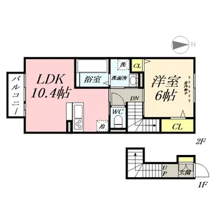 シャルール【1階】の間取り
