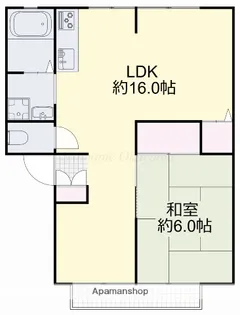 サングレース【201号室】の間取り