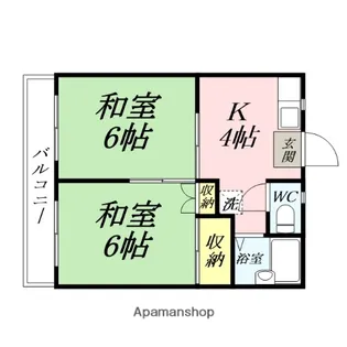石堂マンション【202号室】の間取り