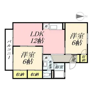 グレースタウン原 B棟【2階】の間取り