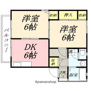フローラル東岡山C【2階】の間取り