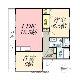 サンライズパレス【2階】の間取り