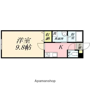 サンステージ大和町【107号室】の間取り