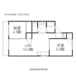 ファミール武田【201号室】の間取り