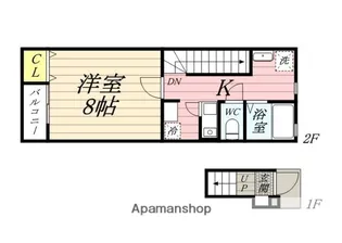 パシフィコノヴァ A棟【2階】の間取り