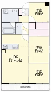 ソレアード御南【4階】の間取り