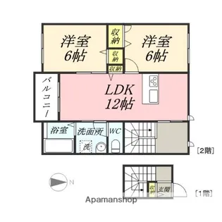 コンフォーティア【202号室】の間取り